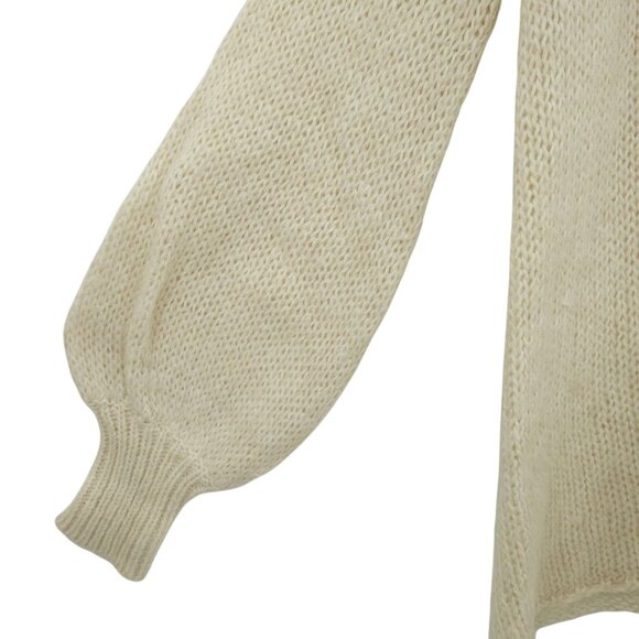 Free People Baltic Fair Isle Sweater Womens M Balloon Sleeve Oversized Boho - Picture 15 of 16